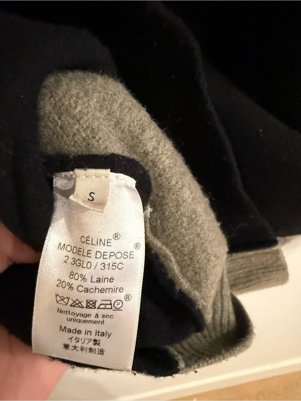 CÉLINE Wool & Cashmere Zip Sweater - Size S - Picture 2 of 5